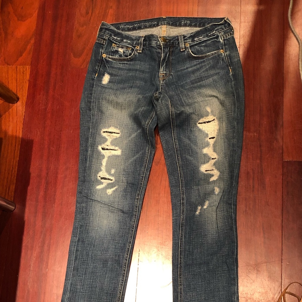 J. Crew Vintage Matchstick Rip n’ Repair Jean